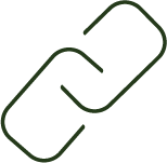 Ícone de relevância – elos de uma corrente conectados, representando a força da ligação entre marcas e pessoas.